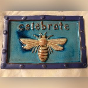 Handmade pottery sign